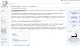 
							         Enterprise resource planning - Wikipedia								  
							    