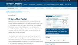 
							         Enter...The Portal | Teachers College Columbia University								  
							    