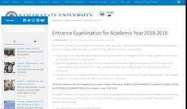 
							         Entrance Examination for Academic Year 2018-2019 – SSU | Samar ...								  
							    