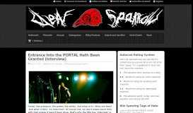 
							         Entrance Into the PORTAL Hath Been Granted (Interview) - Deaf ...								  
							    