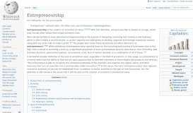 
							         Entrepreneurship - Wikipedia								  
							    