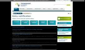 
							         Entry certification - NZTA Vehicle Portal								  
							    