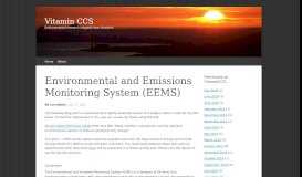 
							         Environmental and Emissions Monitoring System (EEMS) | Vitamin CCS								  
							    