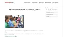 
							         Environmental Health Student Portal - Something in the Air								  
							    