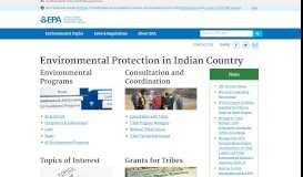 
							         Environmental Protection in Indian Country | US EPA								  
							    