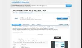 
							         envision-mobileapps.com at WI. Business profile for envision ...								  
							    