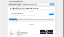 
							         eolasinternationalportal.com at WI. Eolas International Portal								  
							    