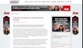 
							         E.On focuses energy on unifying benefits package - Employee Benefits								  
							    