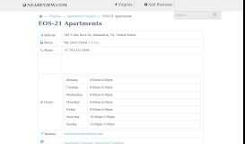 
							         EOS-21 Apartments, Alexandria, 140 S Van Dorn St, phone (703) 879 ...								  
							    