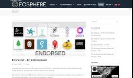 
							         EOS Voter - BP Endorsement - EOSphere								  
							    