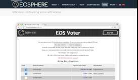 
							         EOS Voter – EOS voting portal with Scatter - EOSphere								  
							    