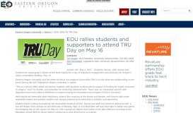 
							         EOU rallies for TRU Day | Eastern Oregon University								  
							    