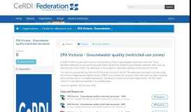
							         EPA Victoria - Groundwater quality (restricted use zones) - Datasets ...								  
							    