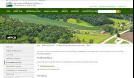 
							         ePACA - Agricultural Marketing Service - USDA								  
							    
