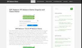 
							         EPF Balance: How to Check Your PF Balance Status Online								  
							    