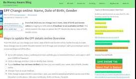 
							         EPF Change online: Name, Date of Birth, Gender - BeMoneyAware.com								  
							    