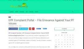 
							         EPF Grievance Portal - How To Register EPF Grievance Online								  
							    
