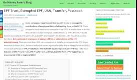 
							         EPF Private Trust, the Exempted EPF Fund, UAN, Transfer, Passbook								  
							    