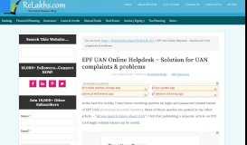 
							         EPF UAN Helpdesk - Password,Mobile Number,Name issues								  
							    