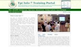 
							         Epi Info 7 Training Portal								  
							    