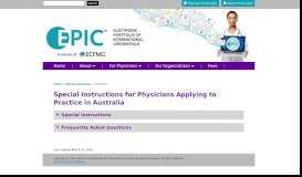 
							         EPIC | Australian Medical Council Instructions								  
							    