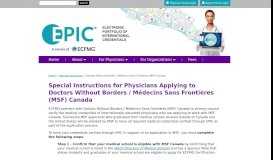 
							         EPIC | Doctors Without Borders / Médecins Sans Frontières (MSF ...								  
							    