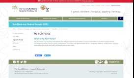 
							         Epic Electronic Medical Records (EMR) : My RCH Portal								  
							    