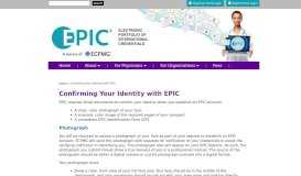 
							         EPIC | For Physicians: Confirming Your Identity with EPIC								  
							    