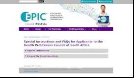 
							         EPIC | Health Professions Council of South Africa								  
							    