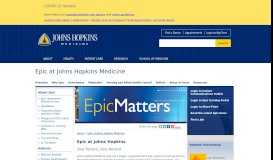 
							         Epic Overview | Johns Hopkins Medicine in Baltimore, MD								  
							    