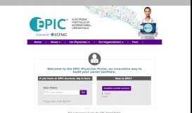
							         EPIC Physician Portal - Electronic Portfolio of International Credentials								  
							    