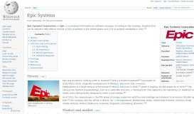 
							         Epic Systems - Wikipedia								  
							    