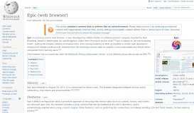 
							         Epic (web browser) - Wikipedia								  
							    
