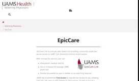 
							         EpicCare Link | UAMSHealth								  
							    