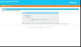 
							         Epicor Customer Web Site - Sign In								  
							    