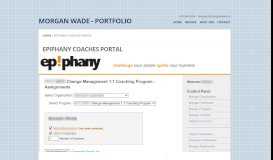 
							         Epiphany Coaches Portal | Morgan Wade - Portfolio								  
							    