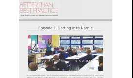 
							         Episode 1. Getting in to Narnia - Dialogic Pedagogy								  
							    