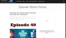 
							         Episode Writer Portal | Invention Stories								  
							    