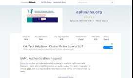 
							         Eplus.lhs.org website. SAML Authentication Request.								  
							    