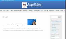 
							         EPortal | Crescent College Comprehensive SJ								  
							    