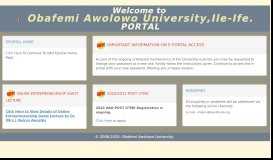 
							         Eportal Home - Obafemi Awolowo University								  
							    
