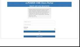 
							         e.POWER CME Portal Login								  
							    