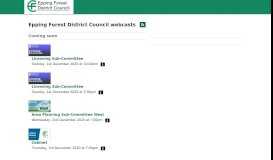 
							         Epping Forest District Council Webcasting: Home								  
							    