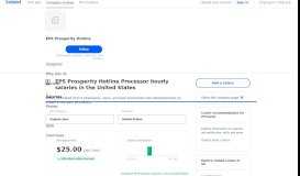 
							         EPS Prosperity Hotline Processor Salaries in Oklahoma - Indeed								  
							    