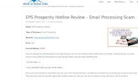
							         EPS Prosperity Hotline Review - Email Processing Scam ...								  
							    