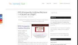 
							         EPS Prosperity Hotline Review: Will They Prosper or Wreck ...								  
							    