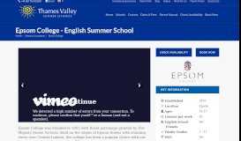 
							         Epsom College - Thames Valley Summer Schools								  
							    