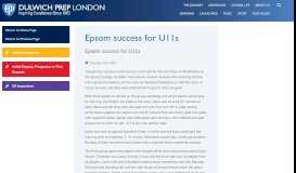 
							         Epsom success for U11s - Dulwich Prep London								  
							    