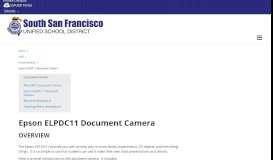 
							         Epson ELPDC11 Document Camera								  
							    