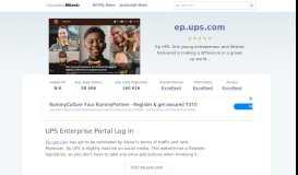 
							         Ep.ups.com website. UPS Enterprise Portal Log In.								  
							    